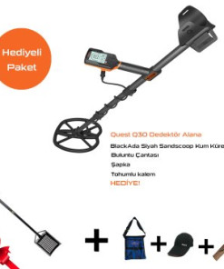 Quest Q30 Dedektör - 28cm Başlıklı 9 q30 hediyeli 1 min