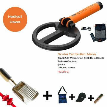 Scuba Tector PRO Su Altı Dedektörü & Sahil Arama Dedektörü - 20 cm Başlıklı - Arama Kollu 2 scb min