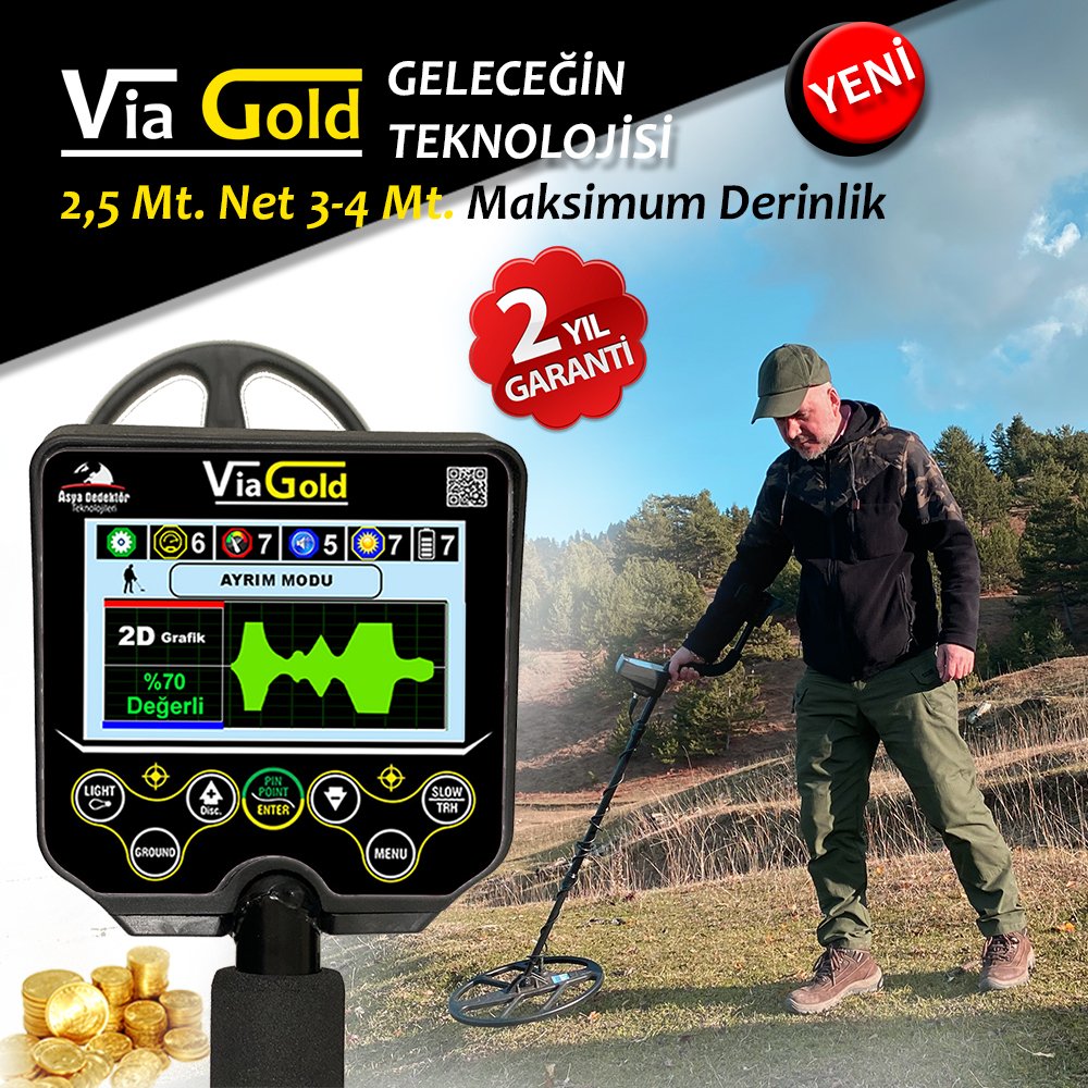 Via Gold Dedektör 10 via gold derin dedektor